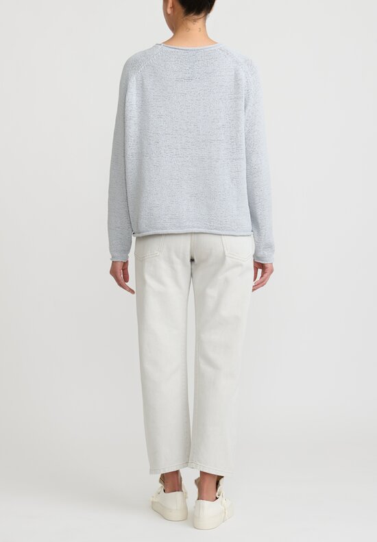 Rundholz Black Label Ribbon Knit Sweater in Ice Blue