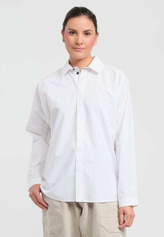 Jan-Jan Van Essche Cotton Poplin Shirt in White	