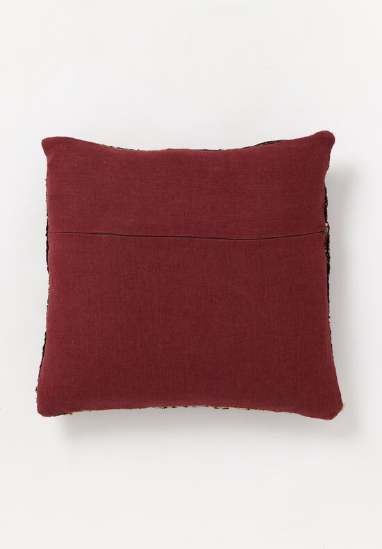 Shobhan Porter Vintage C1900 Antique Baluch Saddle Bag Black Coral Brown