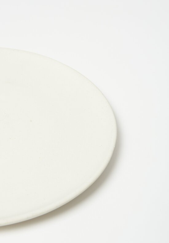 Janaki Larsen Handthrown Stoneware Dinner Plate in White