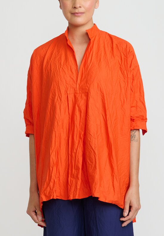 Daniela Gregis Washed Cotton Kora Top in Orange	