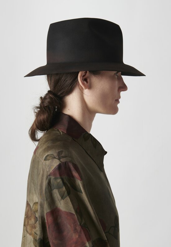 Horisaki Design and Handel Easy Burnt Beaver Reshapable Hat in Black	