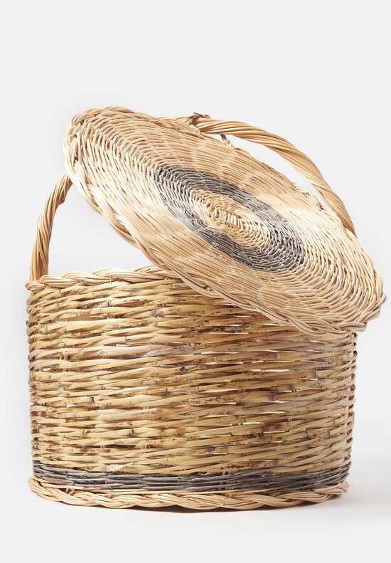 Daniela Gregis Handwoven Marzapane Cesta Basket Natural	