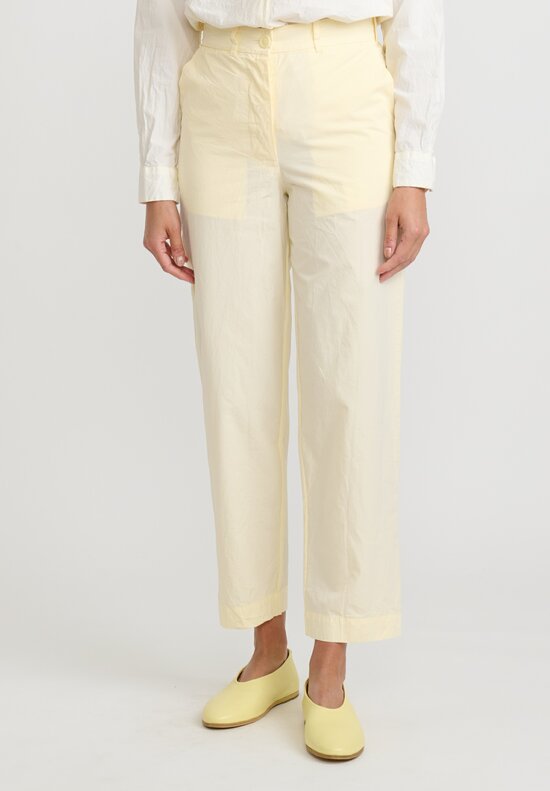 Casey Casey Paper Cotton and Linen ''Bee'' Pants in Porcelain White	