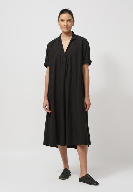 Bergfabel Washed Cotton Poplin Tyrol Dress in Black