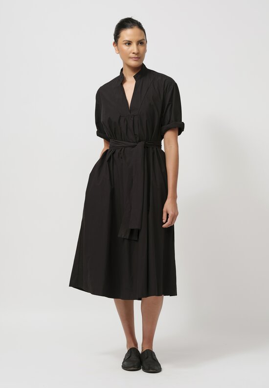 Bergfabel Washed Cotton Poplin Tyrol Dress in Black