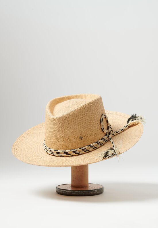 SuperDuper Panama Wheat Straw 8089 Lasso Hat in Bisquit Natural	
