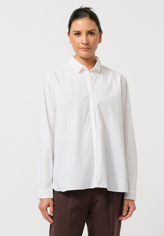 Bergfabel Washed Paper Cotton Tyrol Shirt in White	