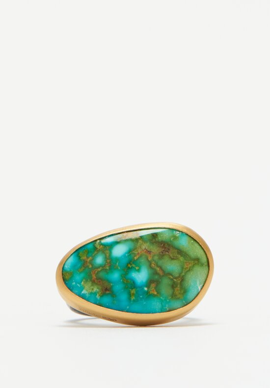 Lika Behar 22k, Ox Silver and Sonoran Sunshine Turquoise Ring 12.66ct	