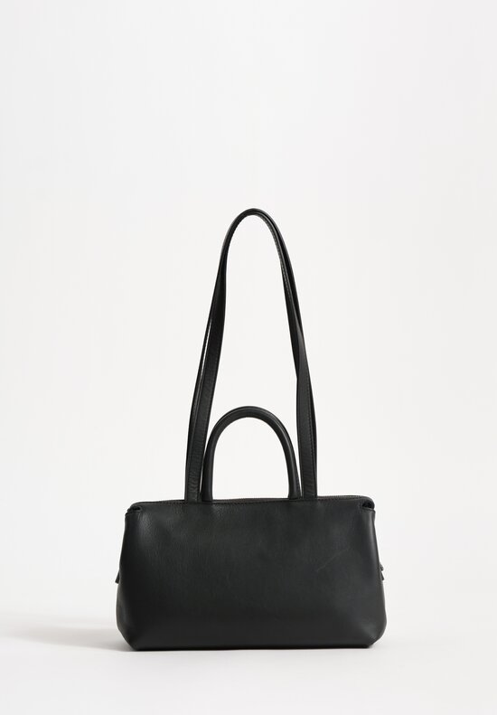 Marsèll Leather Mini Orizzonte Handbag in Nero Black
