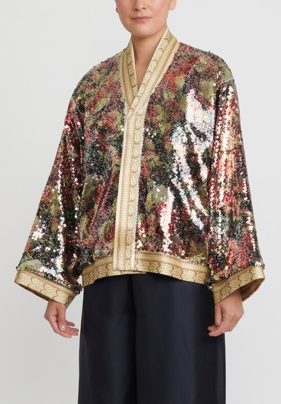 Rianna + Nina One Of A Kind Reversible Sequin Bomber Jacket	