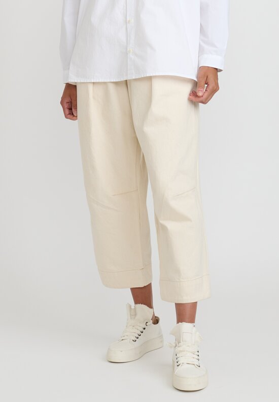 Toogood The Skipper Jean in Raw Organic Cotton in Natural White