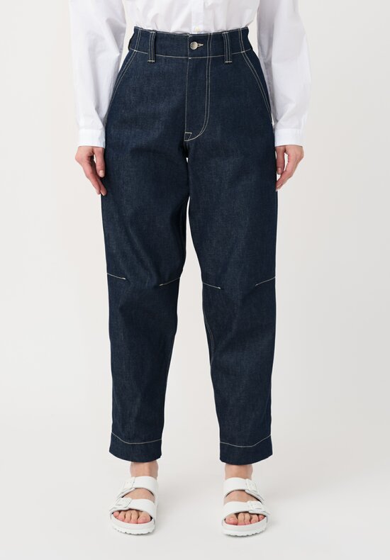 Toogood The Engineer Jeans in Organic Cotton Denim in Indigo Blue