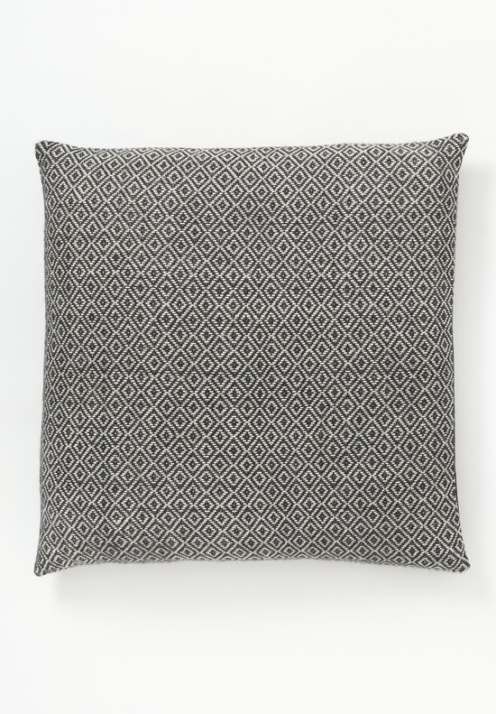 Entico Handmade Llama Birdseye Pillow in Anthracite Grey & White