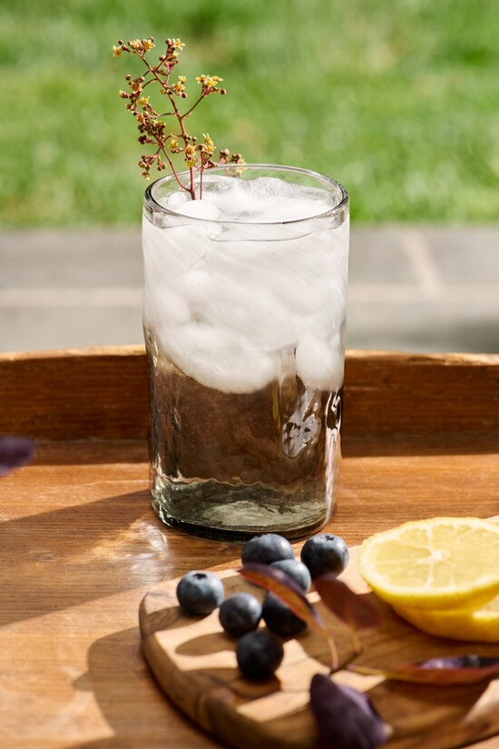 Studio Xaquixe Large Handblown Glassware in Smoke Grey	