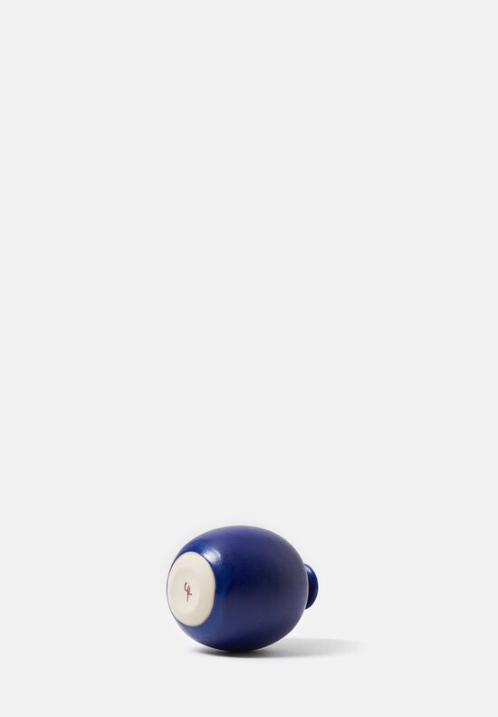 Christiane Perrochon Handmade Stoneware Sake Bottle	in Matte Blue