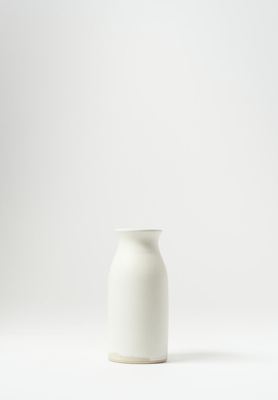 Christiane Perrochon Handmade Matte Stoneware Small Flower Vase in White