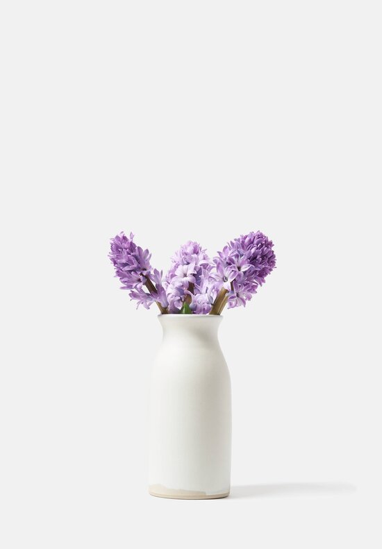 Christiane Perrochon Handmade Matte Stoneware Small Flower Vase in White