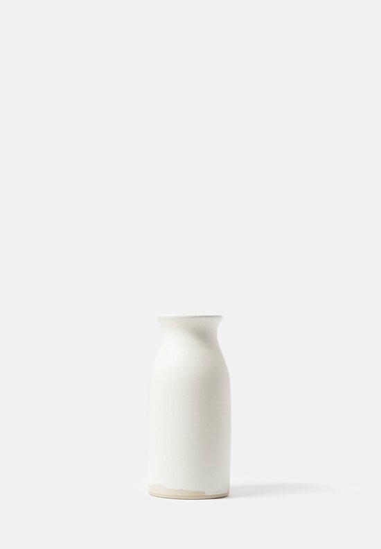Christiane Perrochon Handmade Matte Stoneware Small Flower Vase in White