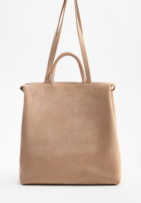 Marsell Large Suede Lunga Tote Bag in Hazelnut	