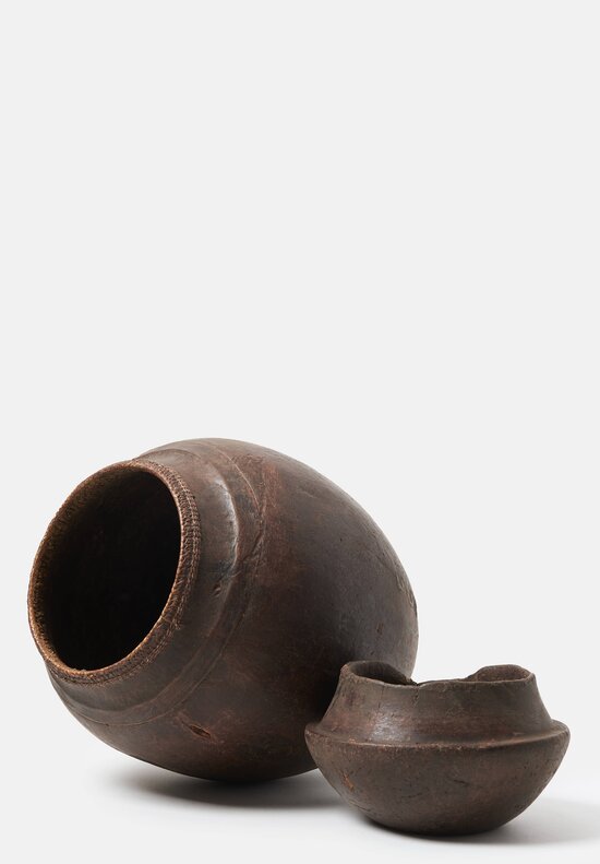 Vintage Carved Wood Lidded Container from the Borana People of Southern Ethiopia	