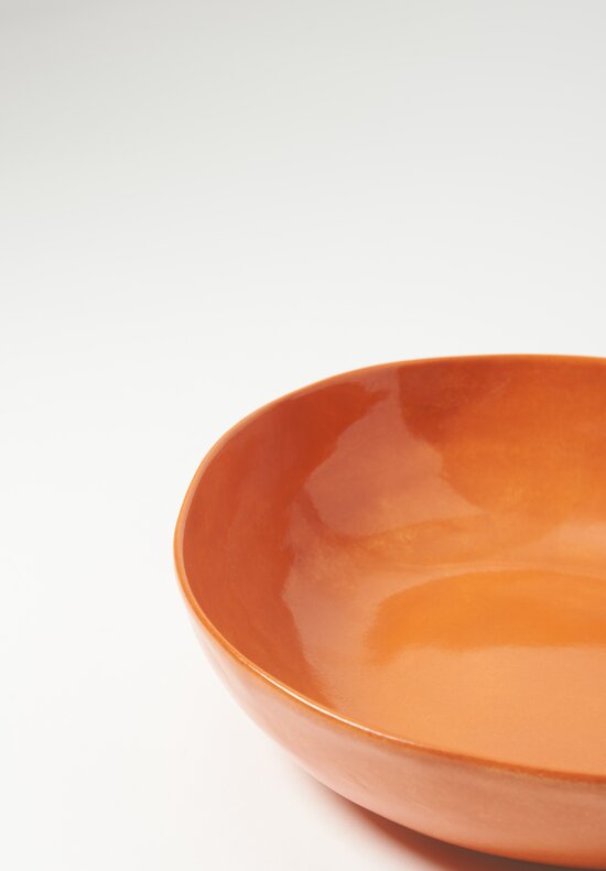 Stamperia Bertozzi Handmade Porcelain Small Serving Bowl Arancio Orange	
