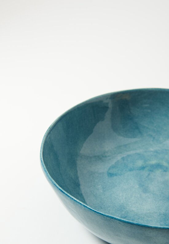 Stamperia Bertozzi Handmade Porcelain Small Serving Bowl Azzurro Blue	