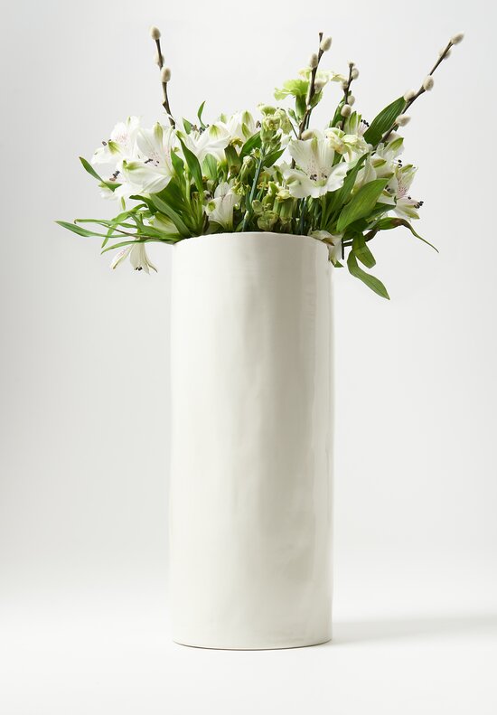 Bertozzi Handmade Porcelain Medium Vase Bianca White