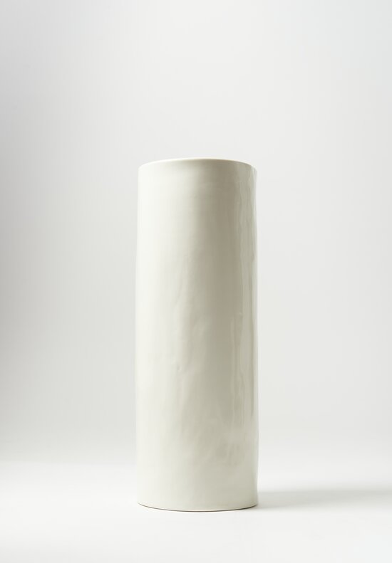 Bertozzi Handmade Porcelain Large Vase Bianca White	