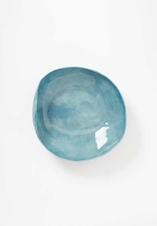 Bertozzi Handmade Large Pebble Bowl in Azzurro Blue	
