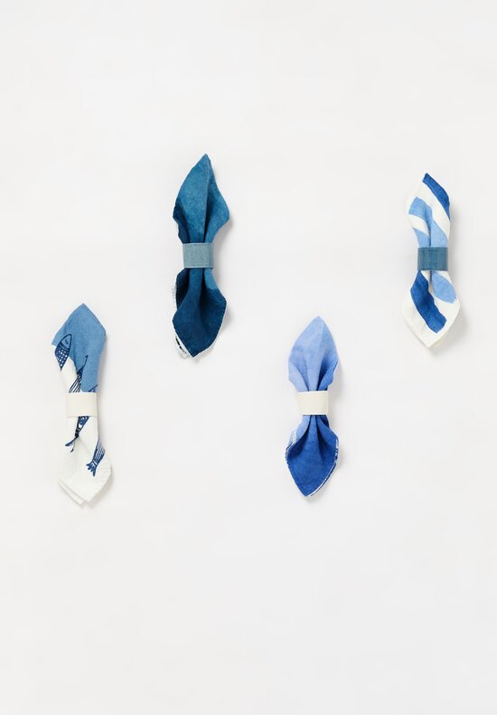 Bertozzi Handmade Porcelain Napkin Ring in Azzurro Blue