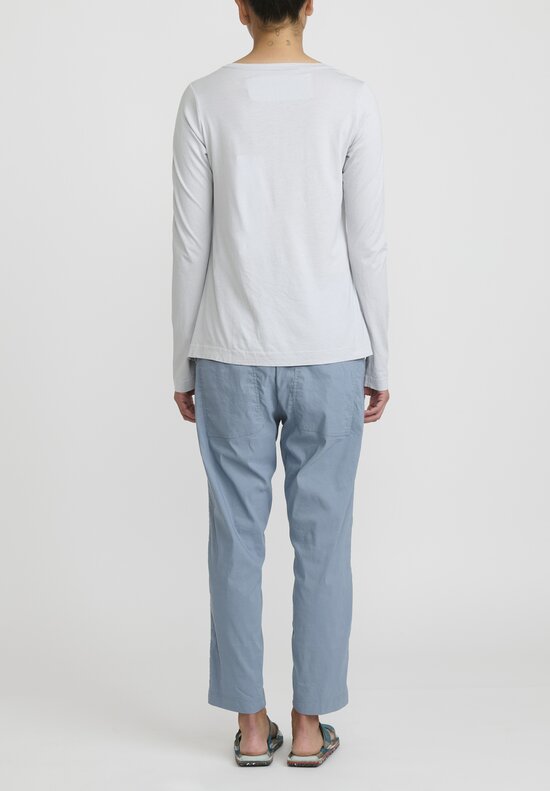 Rundholz Black Label Long Sleeve A-Line T-Shirt in Ice Grey	