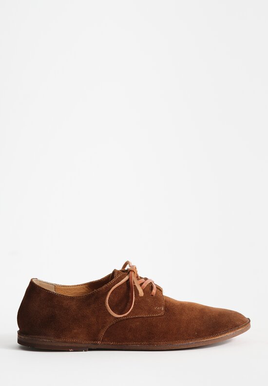 Marsell Suede Strasacco Derby in Marrone Brown