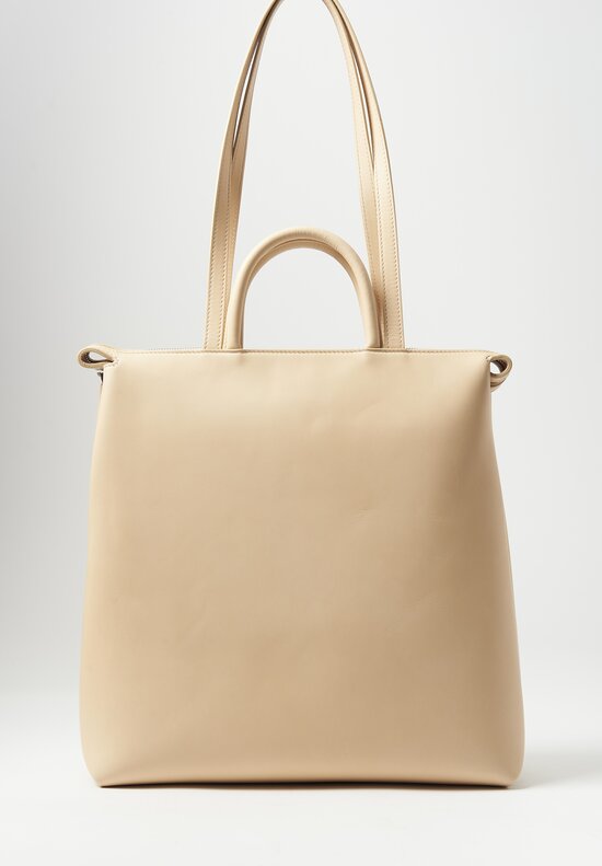 Marsell Large Leather Lunga Tote Bag Biscuit Natural	