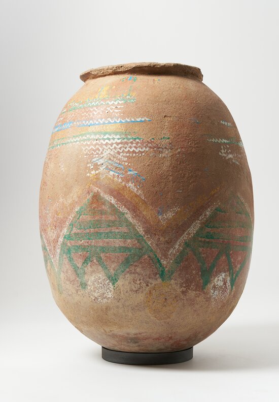 Traditional Hand Decorated Terracotta Jar from Mirriah, Niger	