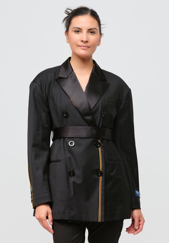 Sacai Loro Piana Wool Jacket in Black	