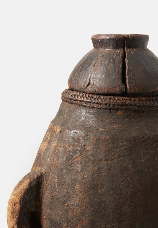 Vintage Carved Wood Lidded Container from the Borana People of Southern Ethiopia	