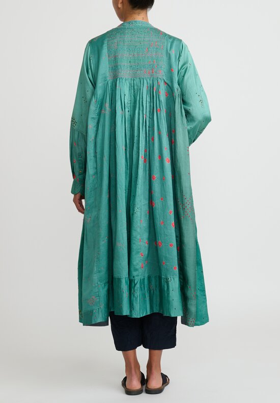 Injiri Silk & Cotton Embroidered Rasa Bib Dress	