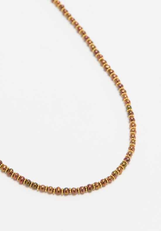 Greig Porter 18k, Brown Pearl Short Necklace	