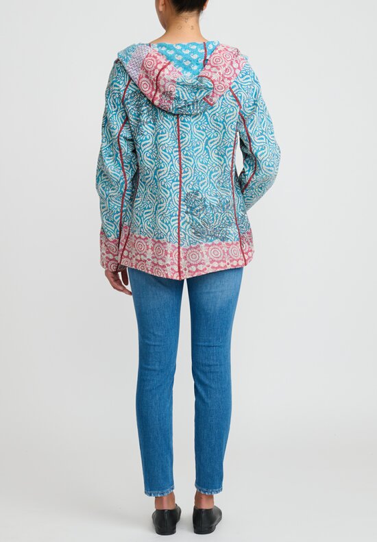 Mieko Mintz 2-Layer Vintage Cotton Kantha Hooded Jacket	