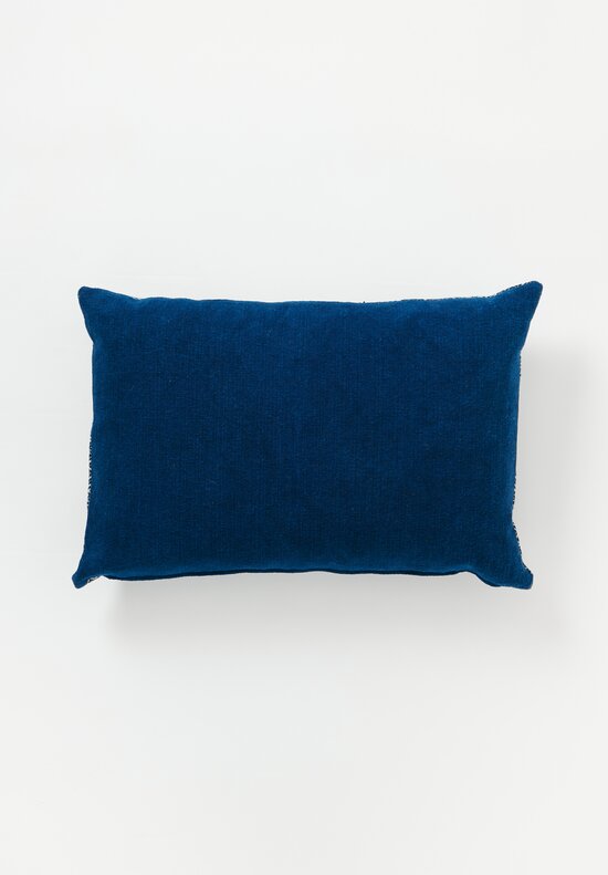 Vintage Dong Cotton Wedding Blanket Pillow in Blue