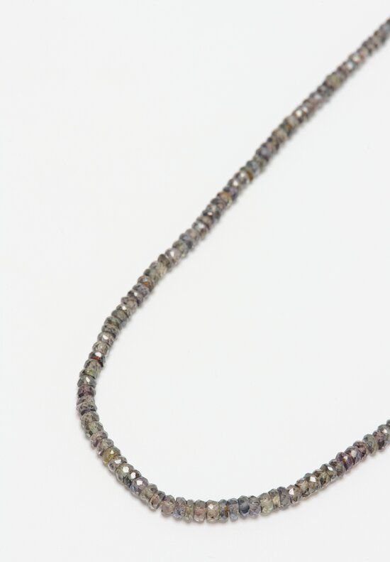 Denise Betesh 18k, 22k Charcoal Green Sapphire Necklace	
