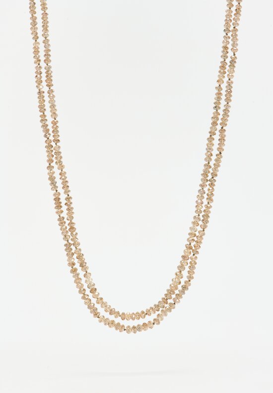 Denise Betesh Double Strand Champagne Diamond Bead Necklace	