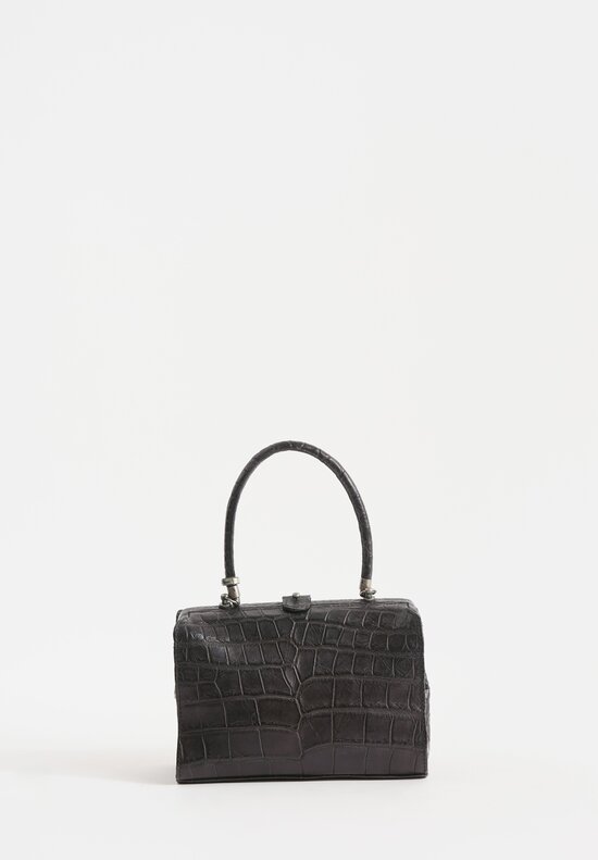 Christian Peau Crocodile Handbag in Black