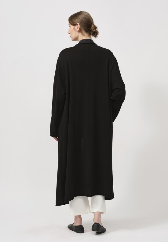 The Row Cotton Circle Cardigan in Black	