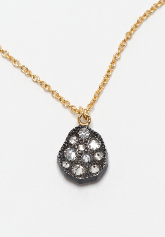 TAP by Todd Pownell 18k, Oxidized Silver, Inverted Diamond Pendant Necklace