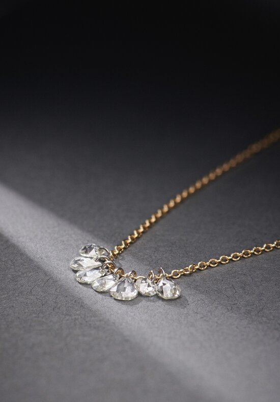 Tap by Todd Pownell 18k Cable Chain Necklace with 7 Rose Cut Diamonds	