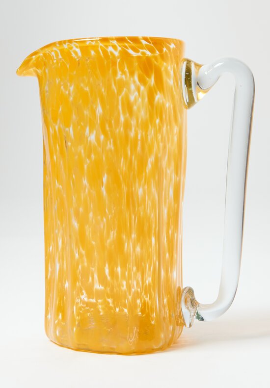 Studio Xaquixe Small Handblown Glass Pitcher Saffron Yellow	