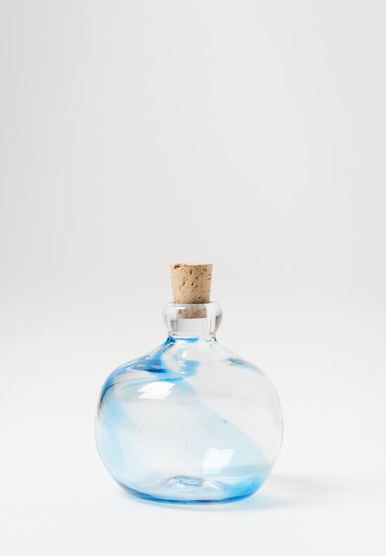 Studio Xaquixe Small Handblown Glass Tejocote Turquoise Blue	