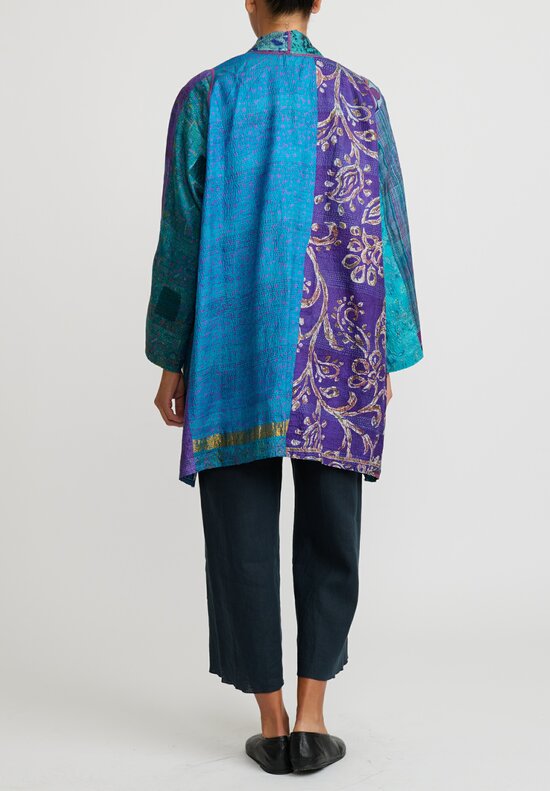 Mieko Mintz 2-Layer Vintage Silk A-Line Jacket	